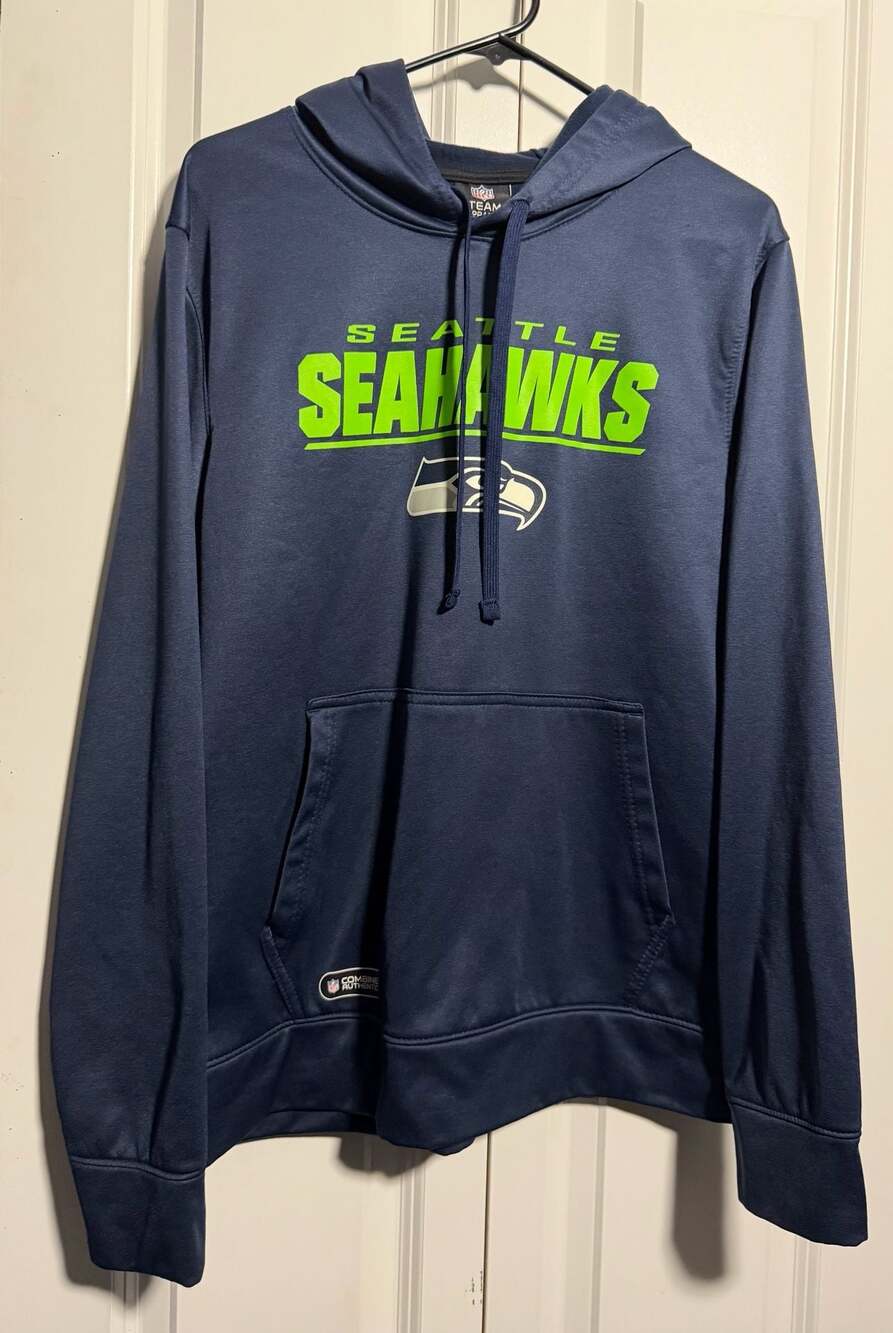 New Era NFL Seattle Seahawks Combine Authentic Pullover Hoodie Men's Size Large